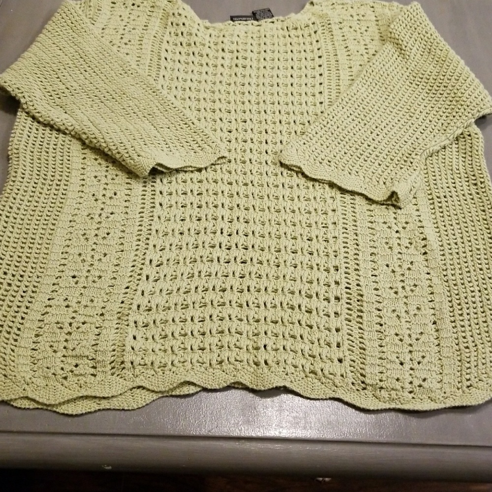 North Crest XL (18) Olive Loose Knit Sweater